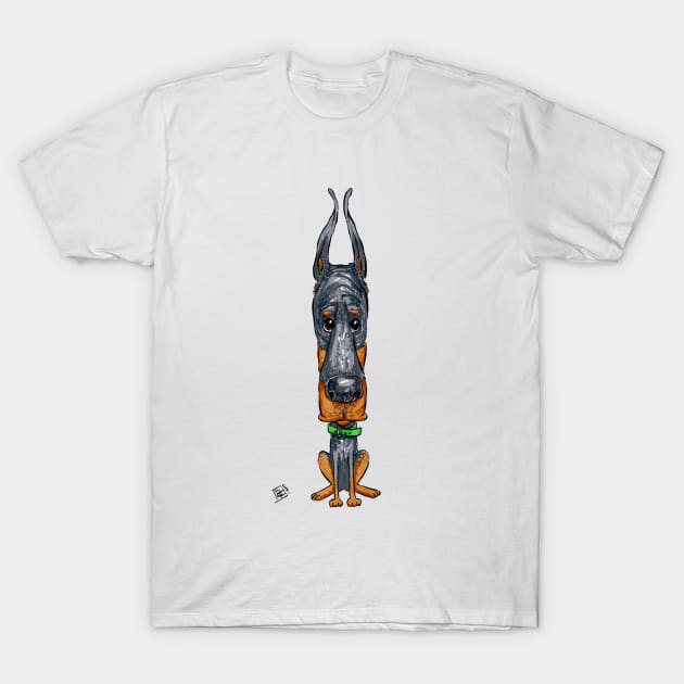 Doberman Pinscher Dog T-Shirt by obillwon